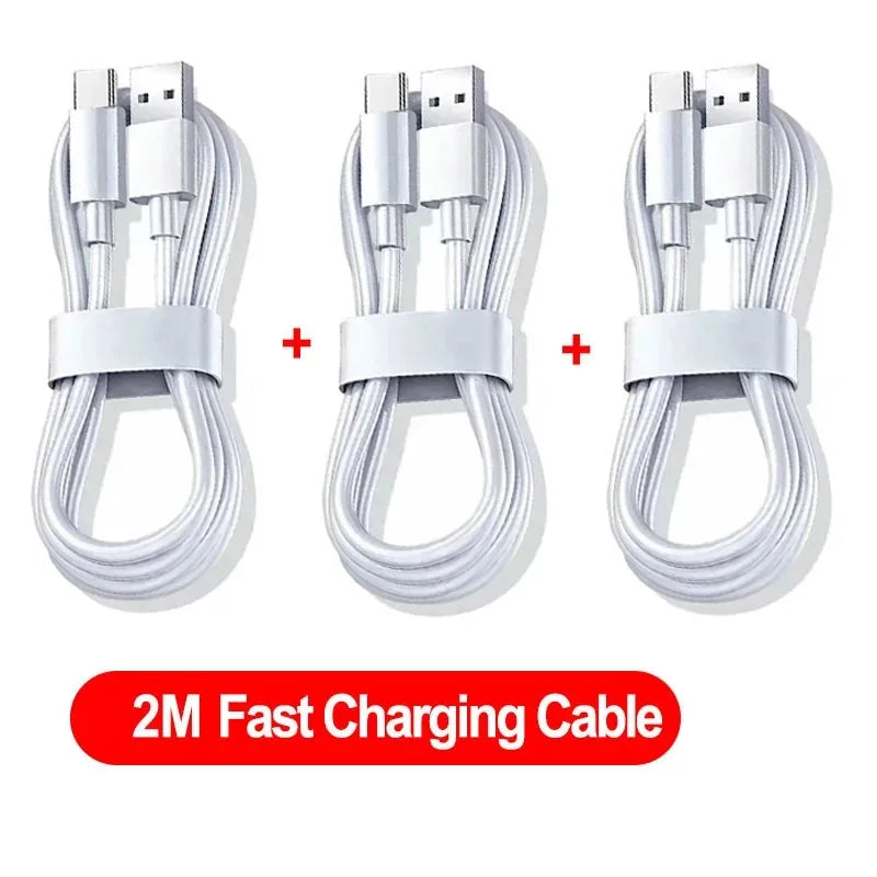 3PCS Type C Super Fast Charging Cable 10A 100W Data Cord for Huawei OPPO Vivo iQoo - Quick Charge USB Cables