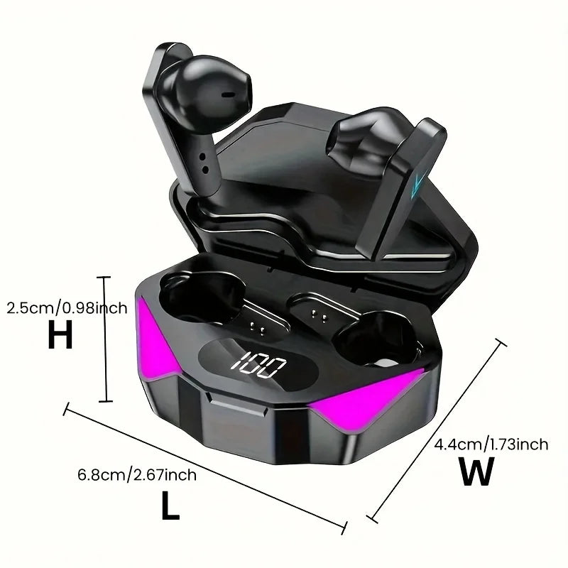 X15 TWS Casque sans fil Bluetooth Affichage LED Écouteurs Gamer avec micro Casque sans fil Écouteurs Bluetooth antibruit