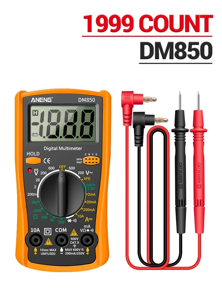 ANENG DM850 Smart Multimeters Professional Automatic AC/DC Votage Tester 1999 Counts Ohm Ammeter Detector ResistanceTest Tool