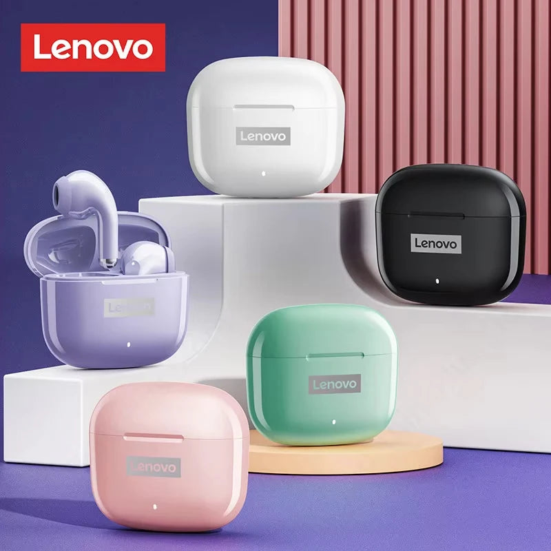 Auriculares Lenovo LP40 Pro Bluetooth V5.3, ligeros y resistentes al sudor, compatibles con teléfonos inteligentes, portátiles y computadoras