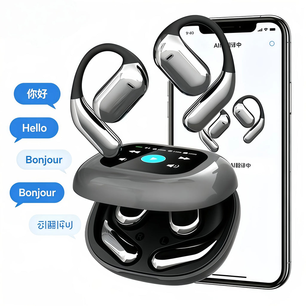 2026 New AI ENC Open Ear Bluetooth Earphones HiFi Stereo Sound Wireless Headphones Pain Free Long Wearing Sports Earbuds