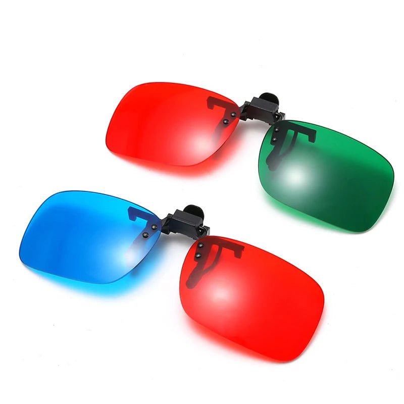 Nouvelles Lunettes 3D Rouge Bleu Vert Monture Noire Pour Films Anaglyphes Dimensionnels Lunettes TV Pour Films 3D