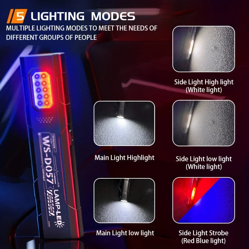 Powerful Mini Security flashing work light warning light strong light mini portable outdoor maintenance emergency EDC flashlight