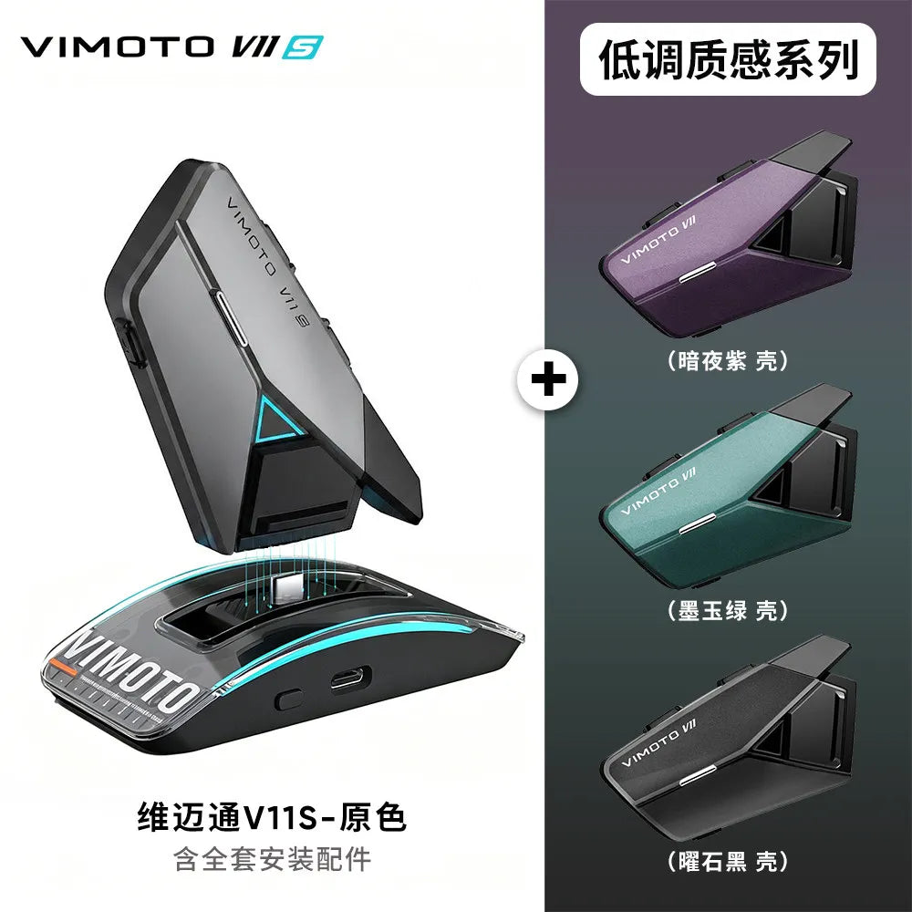 Écouteurs Bluetooth de casque VIMAITONG V10X, interphone multi-personnes dédié à la moto, casque intégral avec écouteurs intégrés
