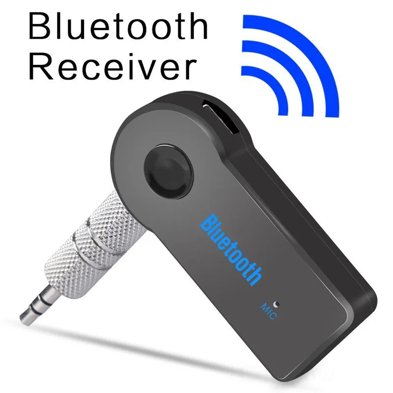 2-i-1 trådløs Bluetooth 5.0-modtager med 3,5 mm-jackstik til bil, musik og lyd via AUX, A2DP-hovedtelefonssender, adapter med håndfri funktion