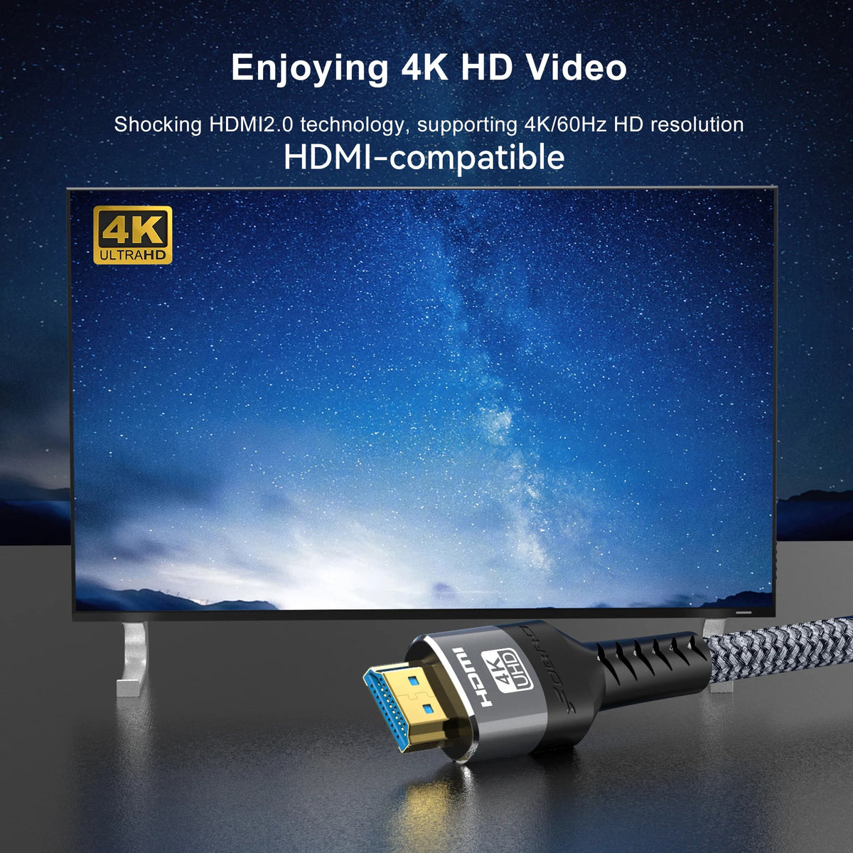 HDMI Cable 4K 60Hz HDMI-Compatible Ultra HD 1080P 120Hz High Speed Video Audio HDMI 2.0 Cable For PS4 TV Laptop Monitor Rtx3080