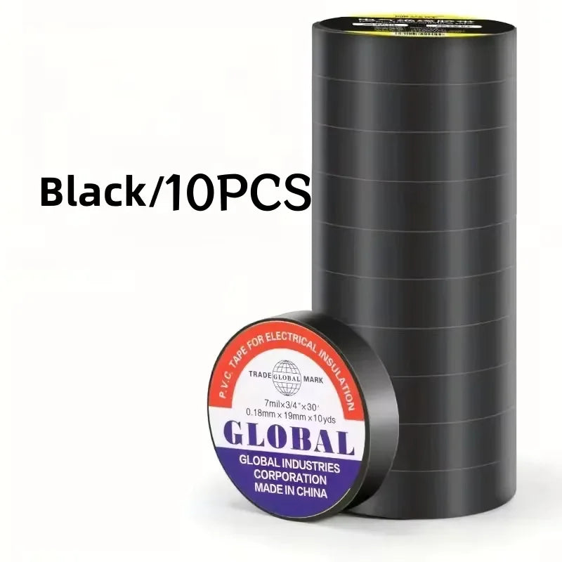 50m high-temperature resistant black rubber electrical tape-durable and soft insulating adhesive, used for industrial, household