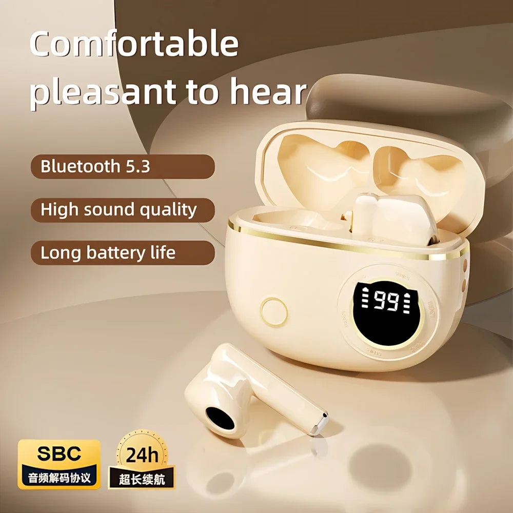 Casque Bluetooth sans fil Lenovo TWS avec affichage LED, étanche, réduction de bruit, écouteurs sport stéréo à annulation de bruit