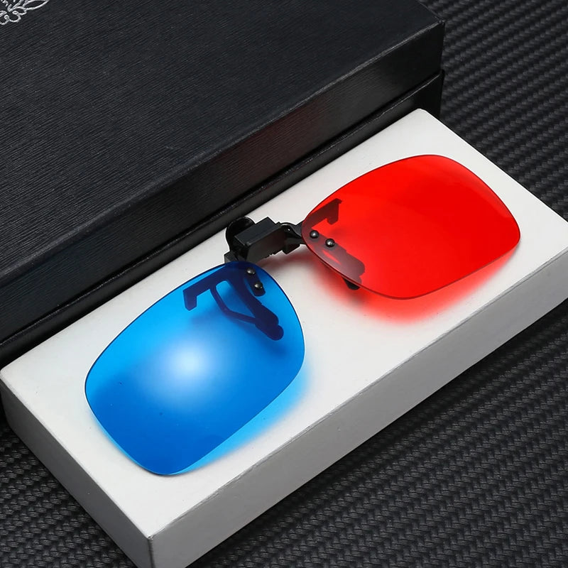 Nouvelles Lunettes 3D Rouge Bleu Vert Monture Noire Pour Films Anaglyphes Dimensionnels Lunettes TV Pour Films 3D