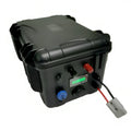 IP67 Waterproof 24V Lithium-ion Battery Pack 50Ah 60Ah 80Ah 100Ah 120Ah 150Ah with BMS & 10A Charger for Boat Thruster Solar Inv