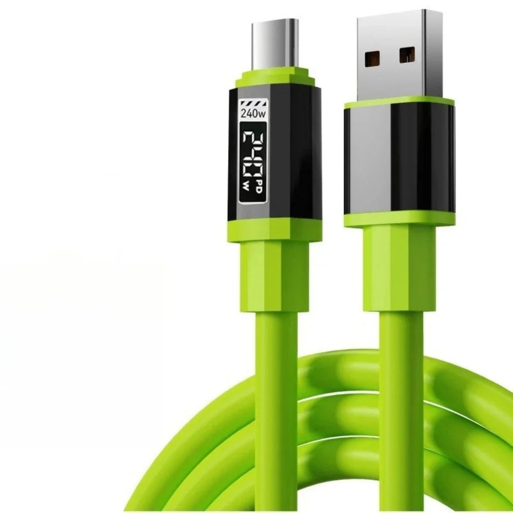 240W USB Type C Cable PD Fast Charging Phone Charger Data Cord For iPhone Samsung Xiaomi Huawei USB C to USB C Quick Charge Wire