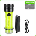 New Portable Professional LED Diving Flashlight Strong Light Underwater Torch IPX8 Waterproof Scuba Dive Flashlight Fishing Lamp