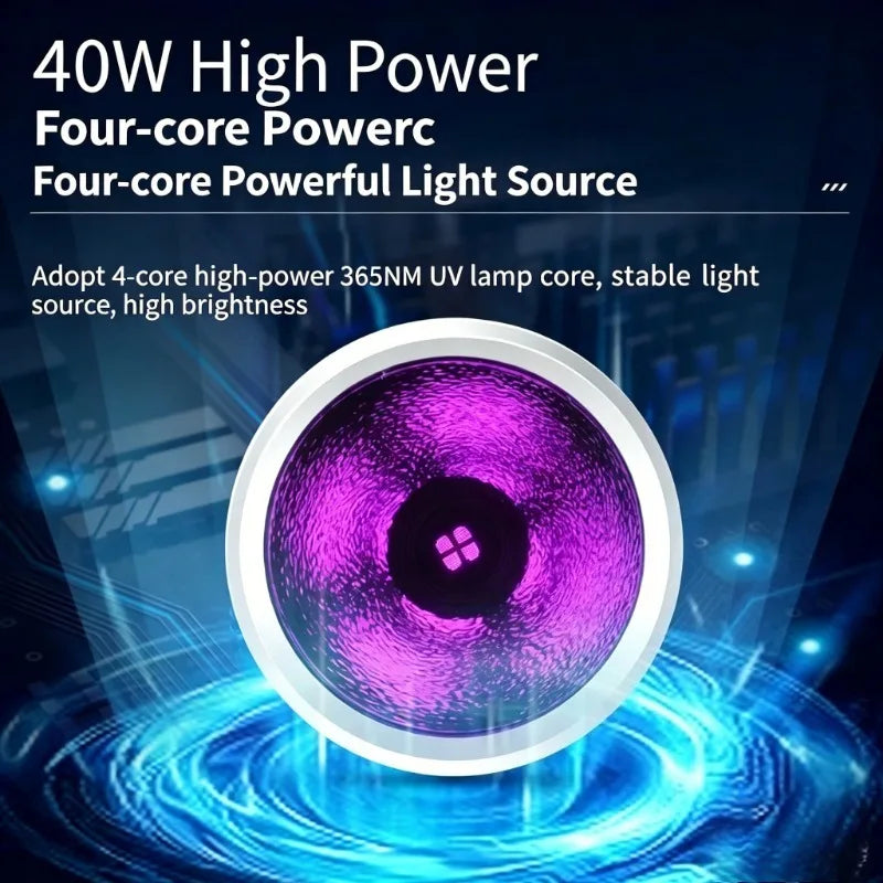 Linterna UV de 365 nm, lámpara de luz morada con espejo negro, LED de luz negra para curado, tiña de gatos, manchas de orina de mascotas, marcas y revisión de escorpiones