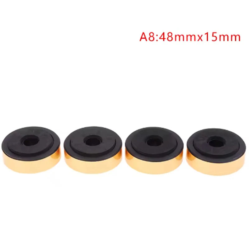 Juego de 4 unidades: patas de soporte antivibración para amplificador y altavoz de audio HIFI, almohadillas aislantes, soporte con abrazadera de garra de cangrejo para trípodes de cámara