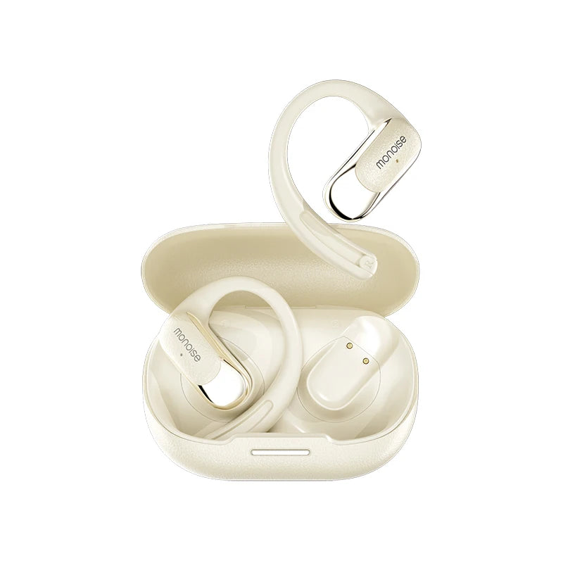 Monoise P-G2 AI Smart Earbuds Écouteurs Bluetooth Ouverts sans Fil Enregistrement de Réunion Discours-Texte Traducteur 115 Langues
