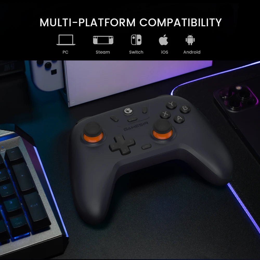 GameSir Nova Lite kabelloses Gamepad, Spielecontroller für Switch, Android, iOS, PC und Steam-Spiele mit Hall-Effekt-PC-Joysticks