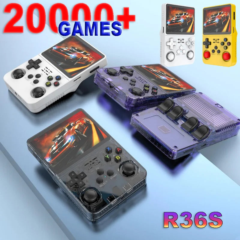 Originale Arkos R36S Retro-Spielkonsole mit 128 GB, tragbare Handheld-Konsole mit 3,5-Zoll-IPS-Bildschirm, mobiler Videoplayer, 64 GB, Spielkonsole als Geschenk für Kinder