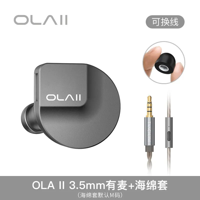 TANCHJIM OLA2 Écouteurs filaires intra-auriculaires avec drivers hybrides Connecteur 3,5mm/4,4mm/Type-C, Casque HiFi professionnel Cadeaux