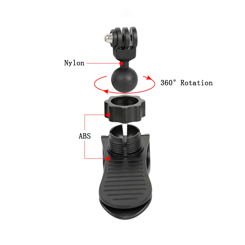 Car Camera Mount Sun Visor Camera Holder Clip For GoPro Hero 13 12 11 10 9 DJI OSMO Action 6 5 Pro 4 Insta360 X5 X3 X4 Accessory