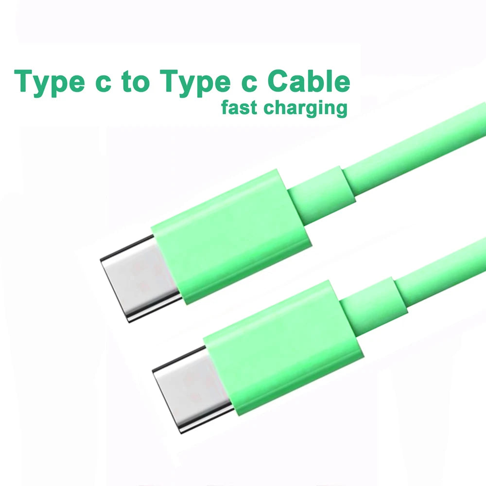 Câble USB C vers USB Type C PD 60W Charge rapide Câble de données pour iPhone 15 15Pro Huawei Samsung Xiaomi Ligne de données Noir Blanc 1M 2M 3M