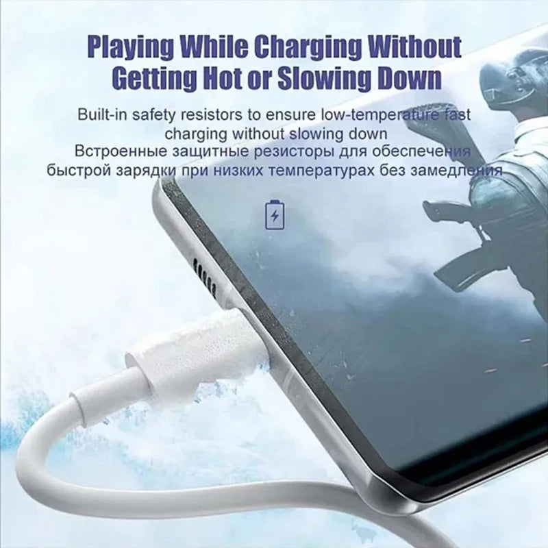 3PCS Type C Super Fast Charging Cable 10A 100W Data Cord for Huawei OPPO Vivo iQoo - Quick Charge USB Cables