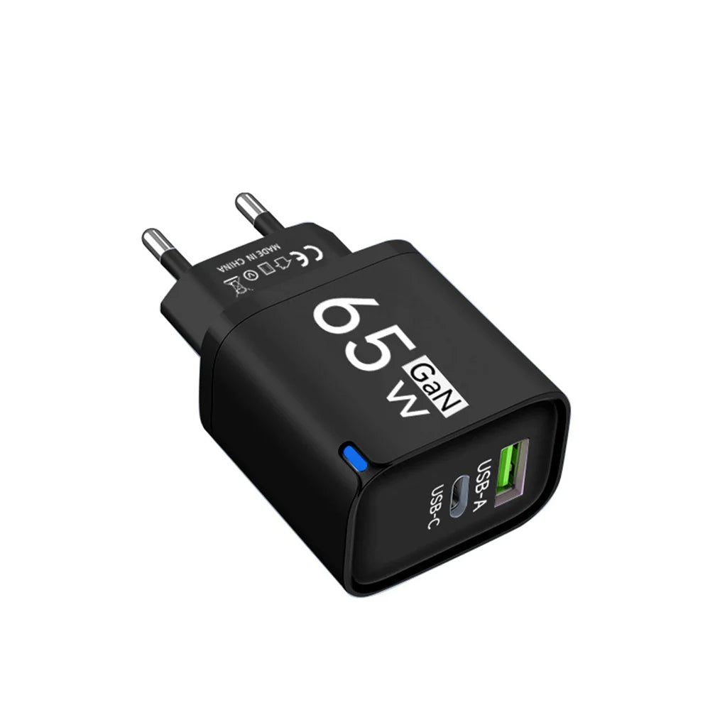 65W Fast Charge USB Type C Charger GaN Mobile Phone Adapter For iPhone Xiaomi Huawei Samsung Oneplus High Speed Charging Adapter