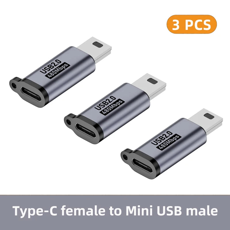 USB C Adapter Type C Female to Micro to Mini USB Male Converter IPhone14 13 Xiaomi Samsung iOS Male Charger Adapter