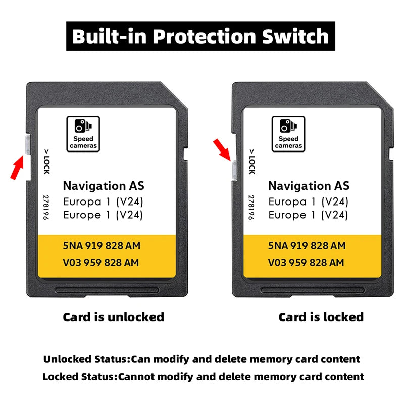 Newest V24 2026 for Volkswagen MIB2 Discover Media Maps Sat Navi SD Card Update Europe UK