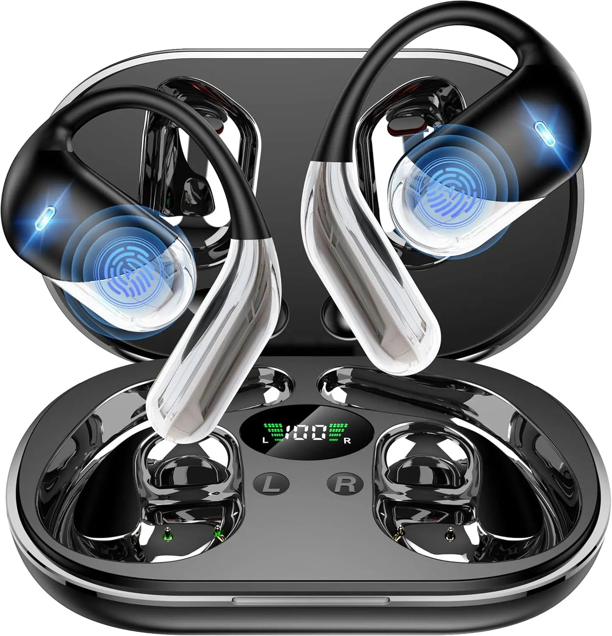 Real-Time 198-Language Translator Earbuds, 3-in-1 Translation Music Calls, Open-Ear Design, 60H Battery, Bluetooth 6.1