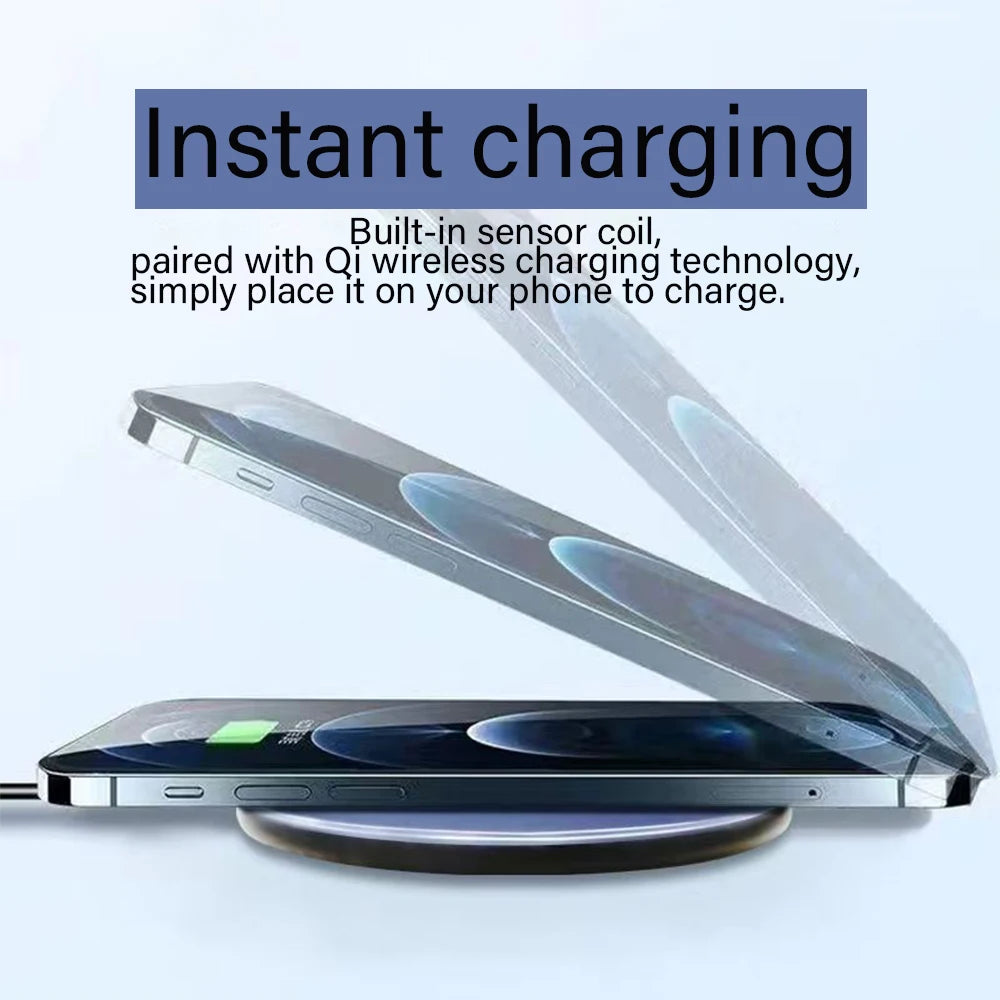 30W Fast Wireless Charger Pad For IPhone17 16 15 14 13 X Pro Max 8 Samsung Galaxy S23 Xiaomi Wireless Charging Station Chargers