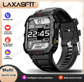 LAXASFIT nyt smartwatch til mænd med LED-lommelygte, til udendørssport, fitness, sundhedsovervågning og som armbåndsur