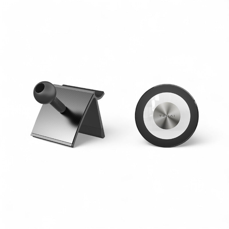 Temai MagSafe mobilholder Flex for Model 3 2024+/Model Y 2025+ med festeelementer i svart.