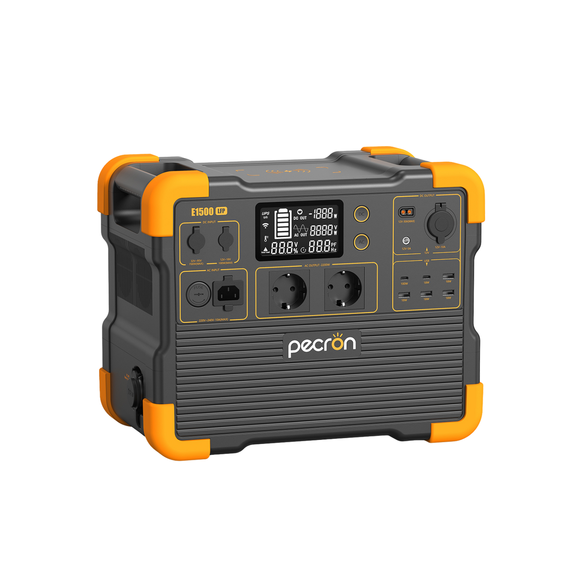 Pecorn E1500LFP – Kraftig og smart strømstasjon for hytte, camping og backup, bærbar kraftstasjon med høy ytelse.
