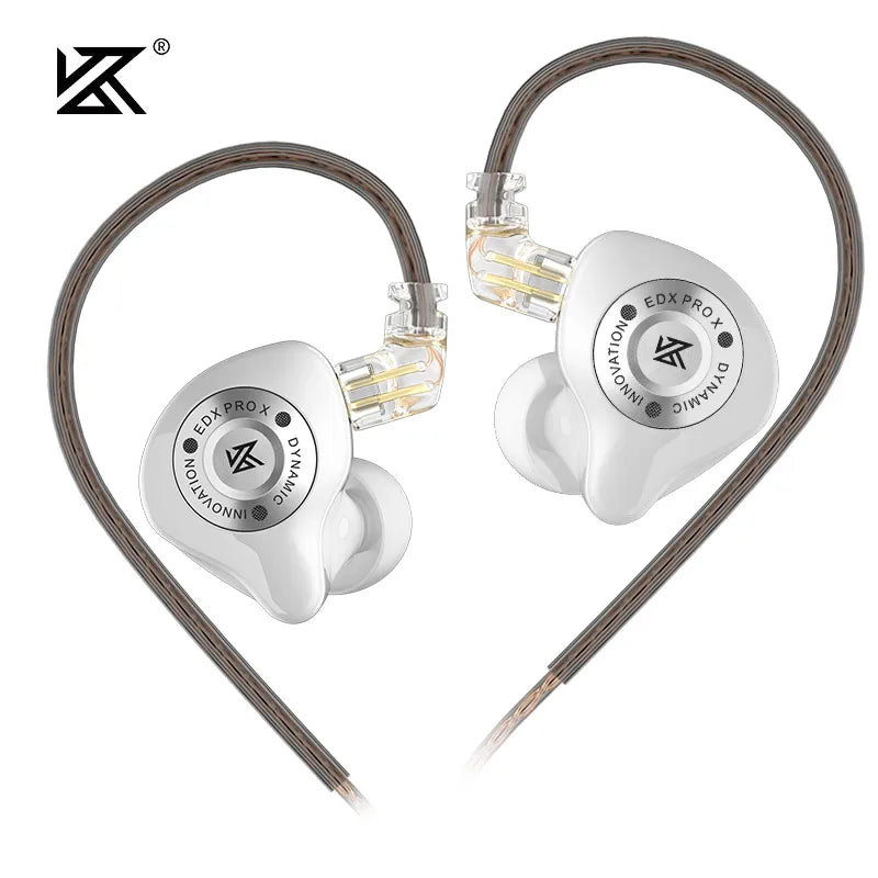 KZ EDX PRO X IEM-øretelefoner med dynamisk driver, HiFi-lyd og dyb bas, sportsørepropper med støjreduktion og aftageligt kabel