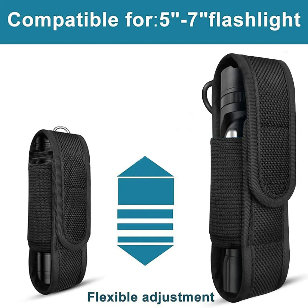LED Flashlight Protective Case Outdoor Waist Flashlight Leather Cases Cycling Flashlight Storage Bag  for Outdoor Hiking Hunting