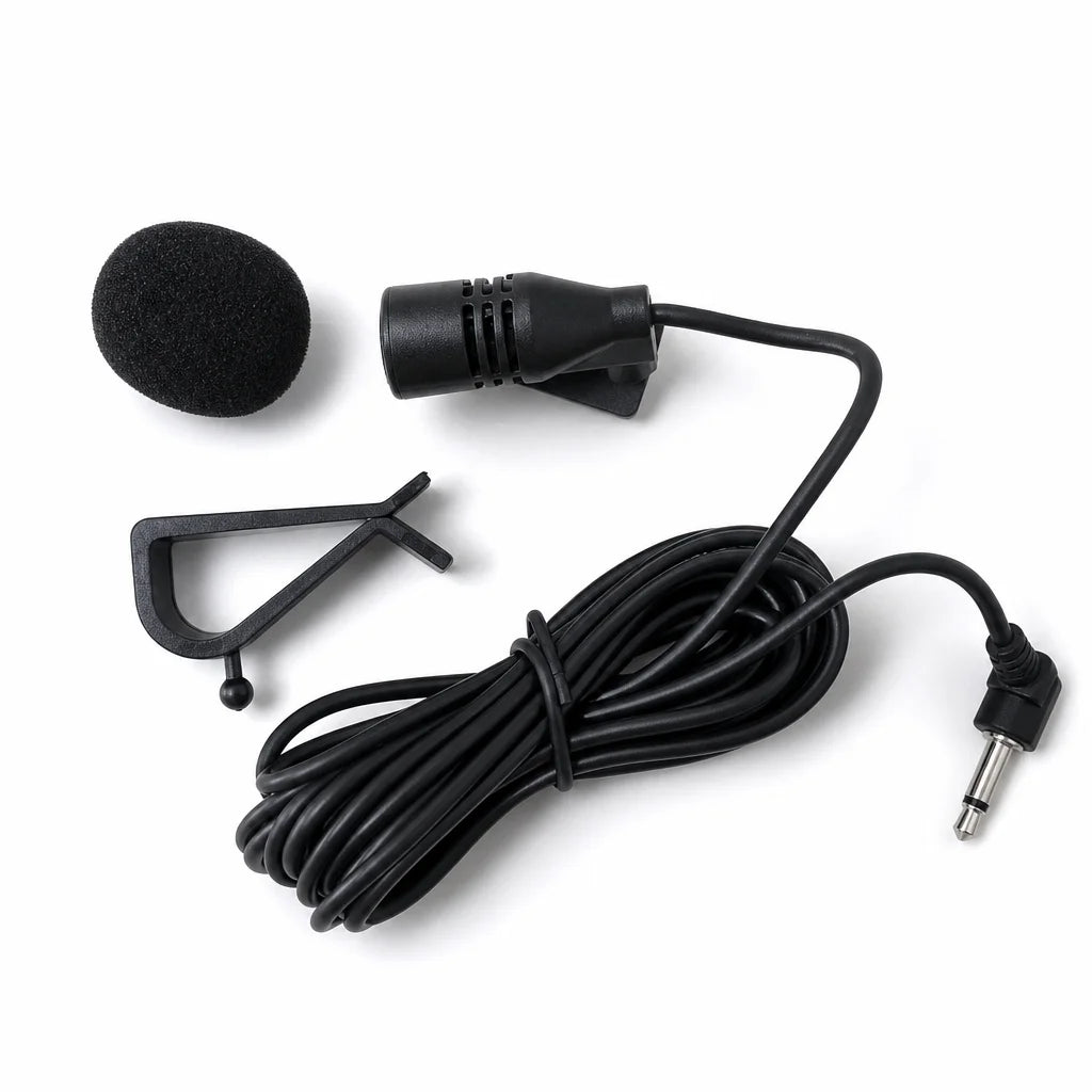 Bilmikrofon til lydsystem 3.5mm ekstern mikrofon til bilens hovedenhed, Bluetooth-aktiveret stereoanlæg, radio, GPS og DVD Mikrofo / Microfon