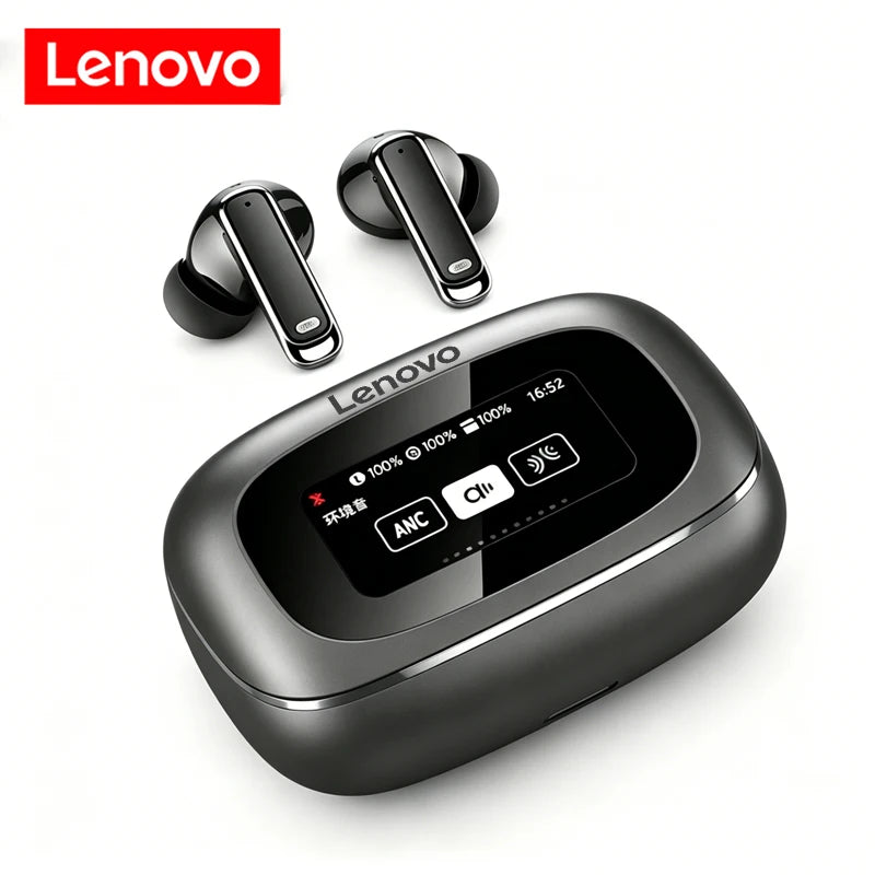 Lenovo TOUR PRO6 Touch-Multifunktionsdisplay, lange Akkulaufzeit, kabellose TWS-Ohrhörer mit ANC-Geräuschunterdrückung, ENC und sattem Bass