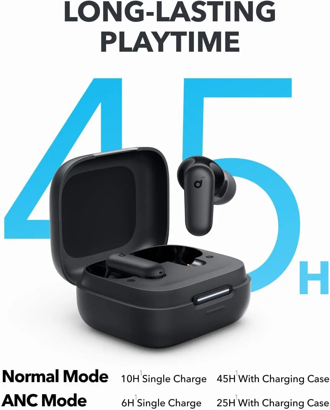 Écouteurs Bluetooth Anker Soundcore P30i à réduction de bruit intelligente Effets sonores Surround Autonomie ultra longue 45H