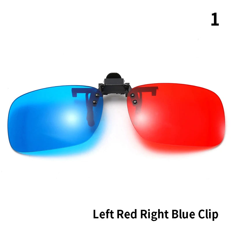 Nouvelles Lunettes 3D Rouge Bleu Vert Monture Noire Pour Films Anaglyphes Dimensionnels Lunettes TV Pour Films 3D