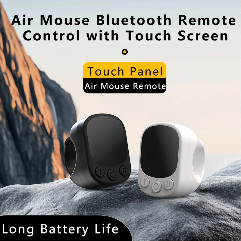 Mouse Ring Remote Control with Touchpad,Smart Automatic Screen Clicker Device?Continuous Clicker?Scrolling Ring Remote Control S