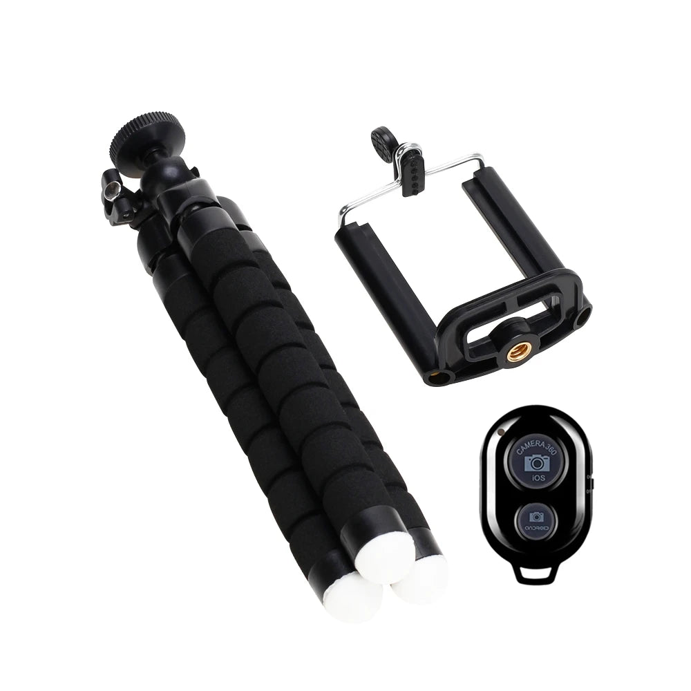 Trípode para teléfono y cámara móvil, soporte con pinza para smartphone, monopie, trípode de pie, trípode mini pulpo Stativ para teléfono