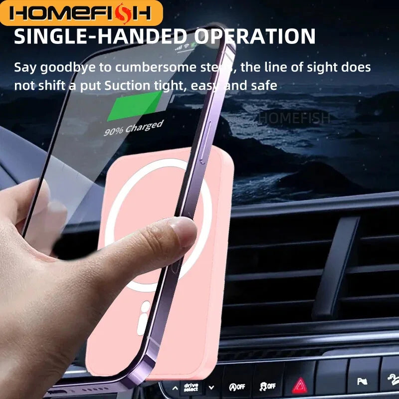 HOMEFISH Magnetic Car Wireless Charger For Phone\Pad\Watch Car Phone Holder Stand Mount Fast Charging Station