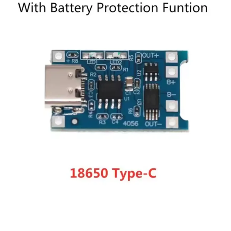 2/5PCS 5V 1A Micro/Type-c/Mini 18650 TP4056 Lithium Battery Charger Module Charging Board With Protection Dual Functions Li-ion