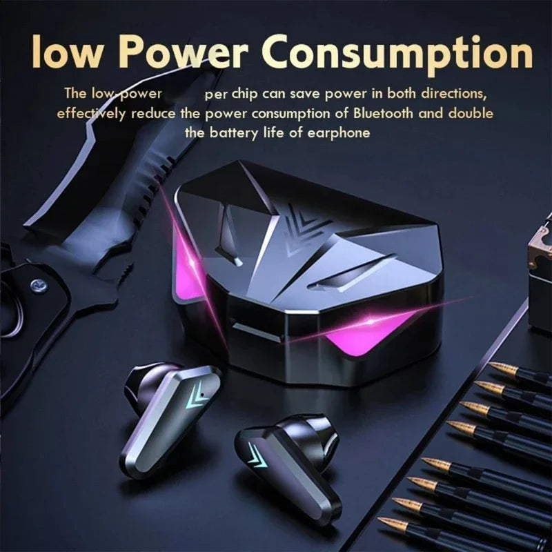 X15 TWS Casque sans fil Bluetooth Affichage LED Écouteurs Gamer avec micro Casque sans fil Écouteurs Bluetooth antibruit