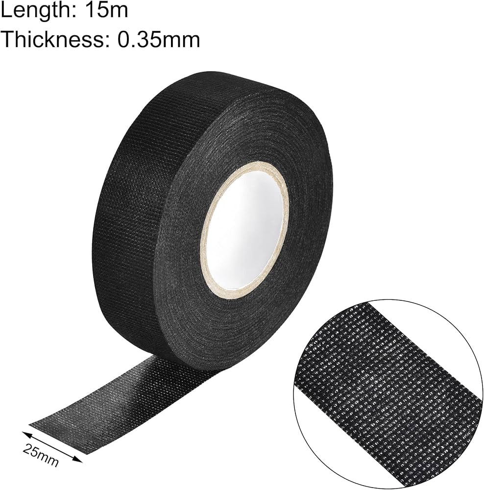 15 Meter Heat-Resistant Flame Retardant Tape Adhesive Cloth Tape For Car Cable Harness Wiring Loom Protection Electrical Tape