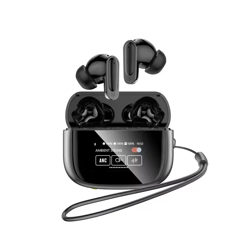 Écouteurs sans fil Lenovo V11 TWS Écran tactile Affichage numérique Casque Bluetooth intra-auriculaire avec réduction de bruit ANC et micro
