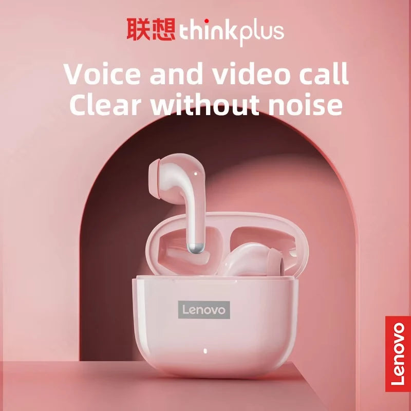 Auriculares Lenovo LP40 Pro Bluetooth V5.3, ligeros y resistentes al sudor, compatibles con teléfonos inteligentes, portátiles y computadoras