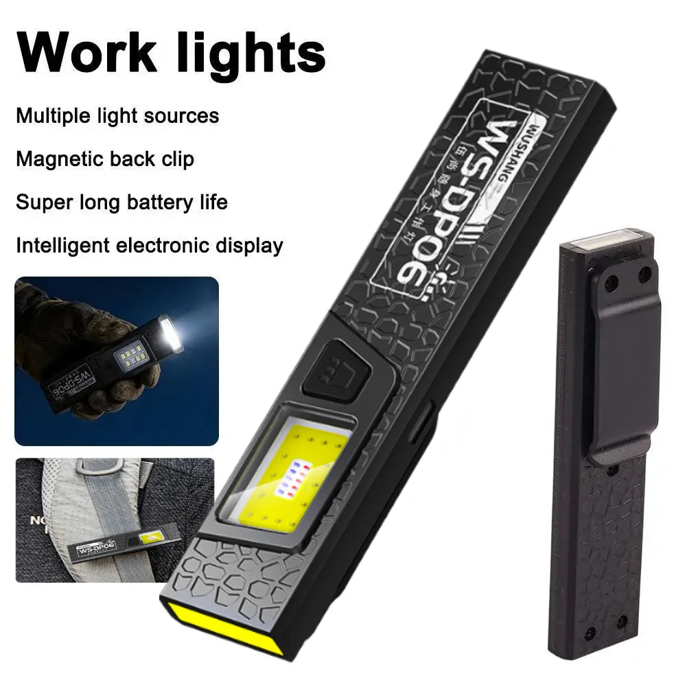 Potente mini luz intermitente de seguridad, luz de trabajo y de advertencia de alta intensidad, portátil, para mantenimiento exterior, emergencias y uso EDC