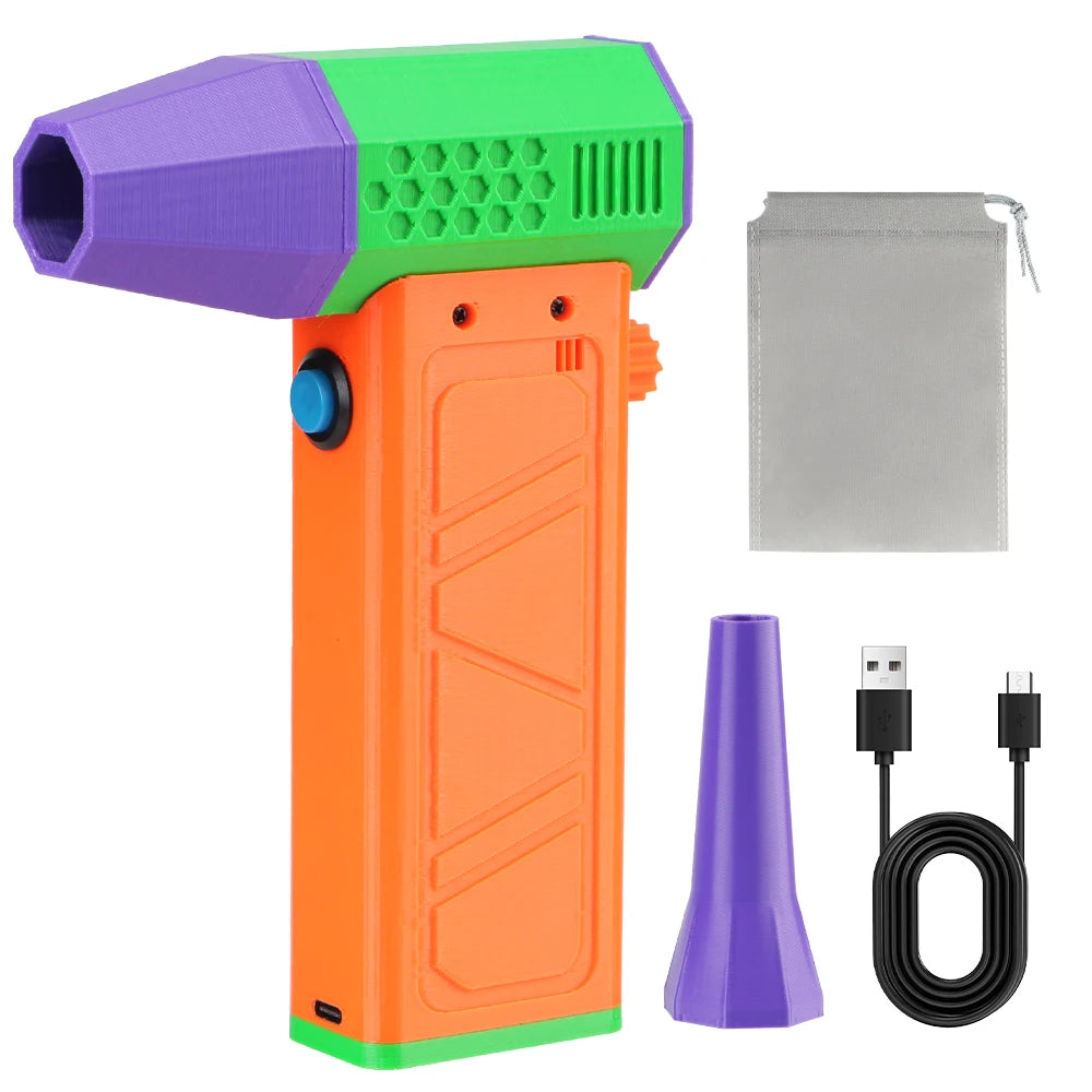 Turbo Fan 130000RPM Car Jet Fan 5 Outlet Nozzles Portable Blowing Snow Cleaning Blower Tool Electric Air Duster Type-C Charging
