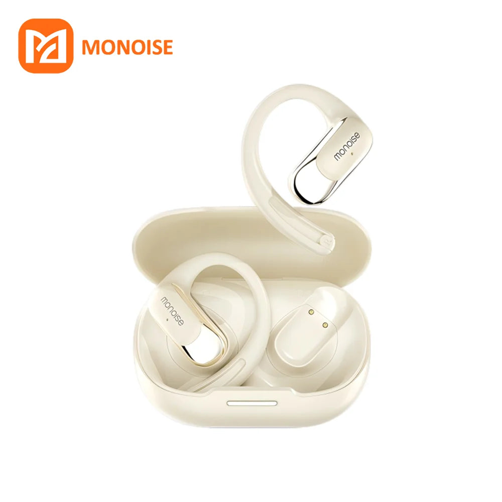 Monoise P-G2 AI Écouteurs intelligents sans fil Bluetooth Open Ear Écouteurs Enregistrement de réunions Reconnaissance vocale en texte 115 Langues Traducteur